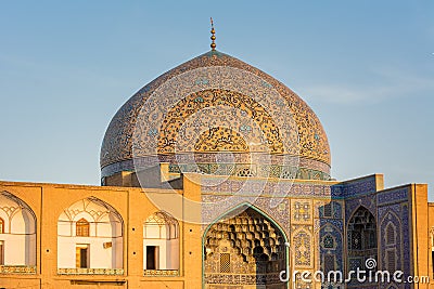 Sheikh Lotf Allah Mosque, situated on the eastern side of Naqsh-i Jahan Square Imam square, situated at the center of Isfahan Stock Photo