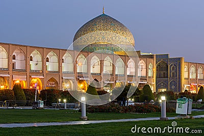 Sheikh Lotf Allah Mosque, situated on the eastern side of Naqsh-i Jahan Square Imam square, situated at the center of Isfahan Stock Photo