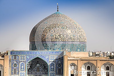 Sheikh Lotfallah Mosque in Isfahan, Iran Stock Photo