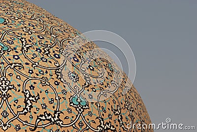 Sheikh Lotfollah Mosque Dome Stock Photo