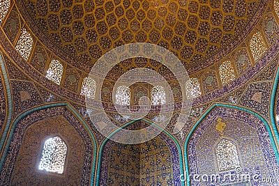 Sheikh Lotfollah Mosque in Isfahan, Iran Stock Photo