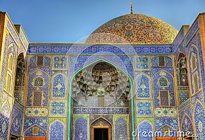 Sheikh Lotfollah Mosque on Naqsh-e Jahan Square Stock Photo