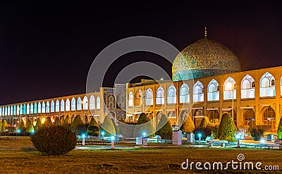 Sheikh Lotfollah Mosque on Naqsh-e Jahan Square of Isfahan Stock Photo