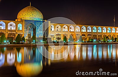 Sheikh Lotfollah Mosque on Naqsh-e Jahan Square of Isfahan Stock Photo