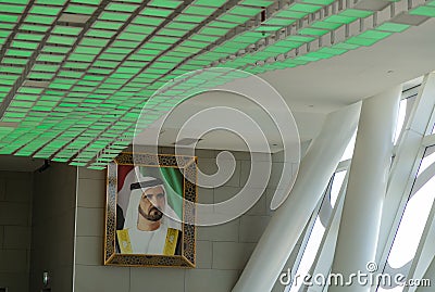 Sheikh Mohammed bin Rashid Al Maktoum Portrait Editorial Stock Photo