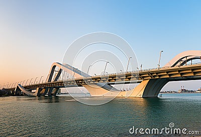 Sheikh Zayed Bridge, Abu Dhabi, United Arab Emirates Editorial Stock Photo