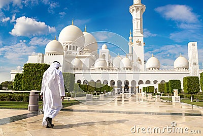 Sheikh Zayed Grand Mosque in Abu Dhabi Editorial Stock Photo