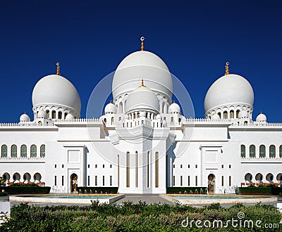 Sheikh Zayed Grand Mosque, Abu Dhabi is the largest in the UAE Stock Photo