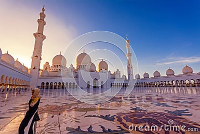 Sheikh Zayed Grand Mosque Abudhabi Editorial Stock Photo