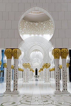 Sheikh Zayed Mosque in Abu Dhab Stock Photo