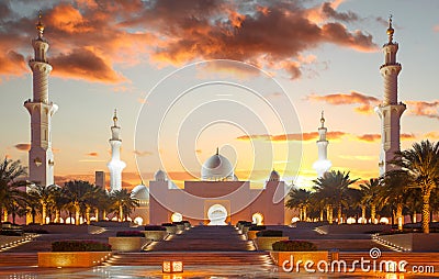 Sheikh Zayed mosque in Abu Dhabi, UAE Stock Photo