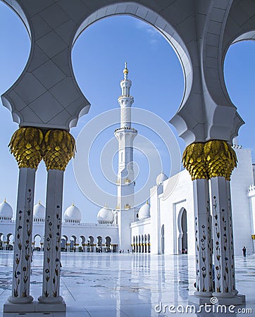 Sheikh Zayed Mosque- Abudhabi Stock Photo