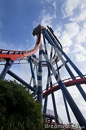 SheiKra Roller Coaster Editorial Stock Photo