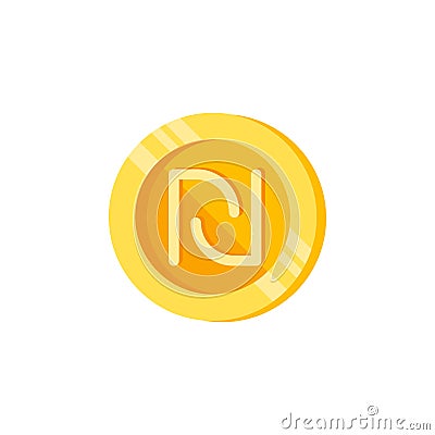 Shekel, coin, money color icon. Element of color finance signs. Premium quality graphic design icon. Signs and symbols collection Stock Photo