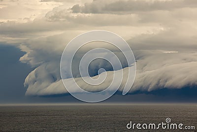 Shelf or Roll Cloud and Thunderstorm Stock Photo