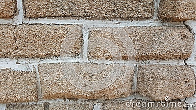 bricks made from shells and used in old building Stock Photo