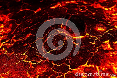 Shell debris on the surface of the lava. Stock Photo