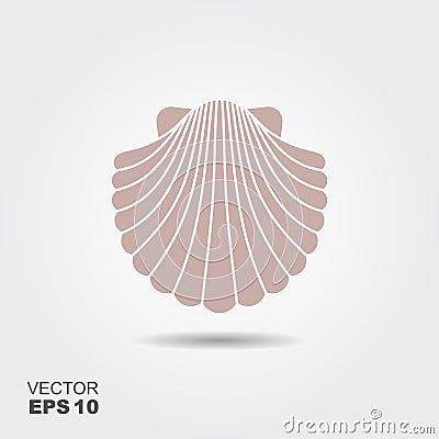 Shell Flat Icon Vector Illustration