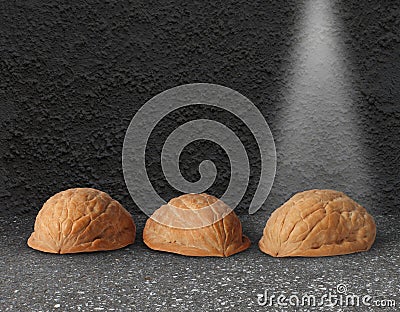 Shell Game Stock Photo