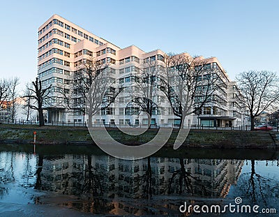 The Shell Haus aka Gasag building is a classical modernist architectural masterpiece designed by Emil Fahrenkamp in 1932 Editorial Stock Photo