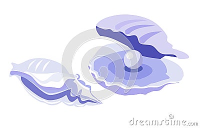 Shell pearl illustration Vector Illustration