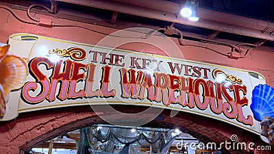 Shell Warehouse at Mallory Square on Key West - KEY WEST, UNITED STATES - FEBRUARY 20, 2022 Editorial Stock Photo