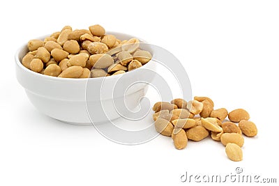 Shelled peanuts Stock Photo