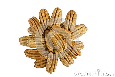 Shelled Pecan Nuts Stock Photo