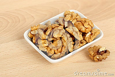 Shelled walnuts Stock Photo