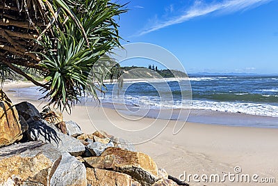 Beach view north coast NSW NSW Australia Stock Photo