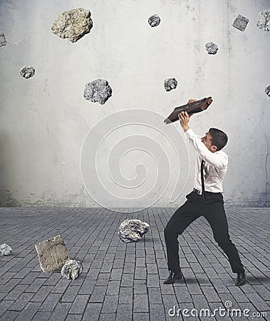 Shelter from the storm of crisis Stock Photo