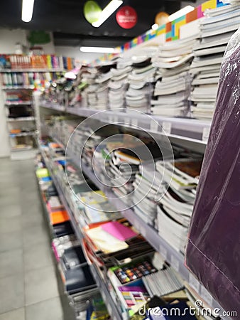 Shelving Office Notebook Book and everything you need for the office Stock Photo