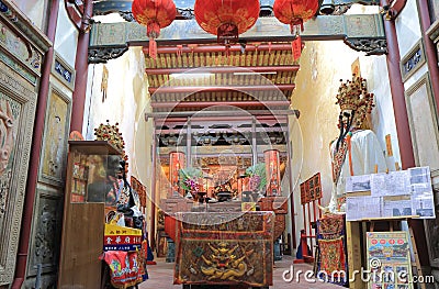 Shennong historical street temple Tainan Taiwan Editorial Stock Photo