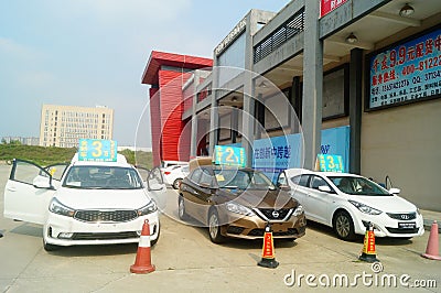 Shenzhen, China: auto sales advertising claims that the new car will only be 20 thousand yuan to drive home Editorial Stock Photo