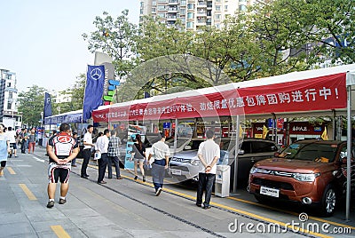 Shenzhen china: automobile exhibition sales Editorial Stock Photo