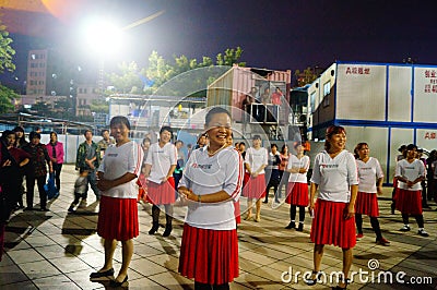 Shenzhen, China: Christmas Eve entertainment Editorial Stock Photo