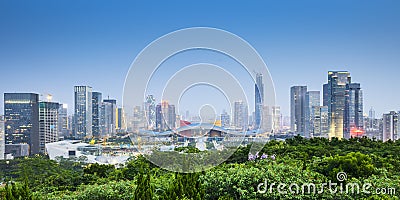 Shenzhen, China City Skyline. Stock Photo