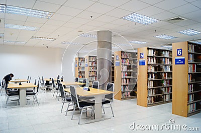 Shenzhen, China: library interior landscape Editorial Stock Photo