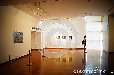 Shenzhen, China: Overseas Chinese Women Artists Works Exhibition Editorial Stock Photo