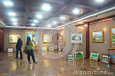 Shenzhen, China: Painting Exhibition Editorial Stock Photo