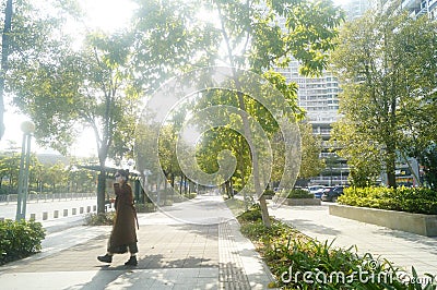 Shenzhen, China: preventing and fighting the new coronavirus pneumonia, street traffic and building landscapes Editorial Stock Photo