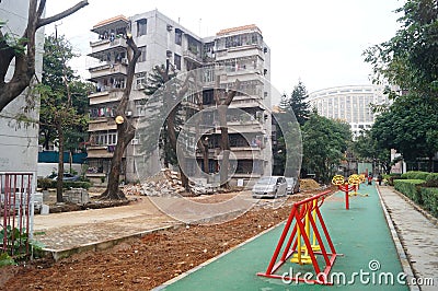 Shenzhen, China: residential area fitness facility Editorial Stock Photo