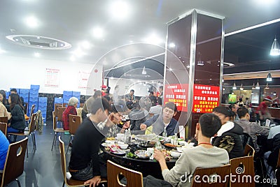 Shenzhen, china: self-help hot pot restaurant Editorial Stock Photo