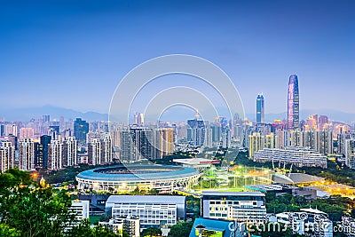 Shenzhen China Skyline Stock Photo