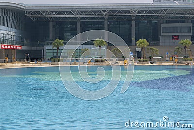 Shenzhen, China: swimming pool Editorial Stock Photo