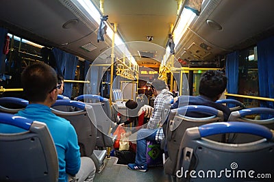 Shenzhen, China: take the bus Editorial Stock Photo