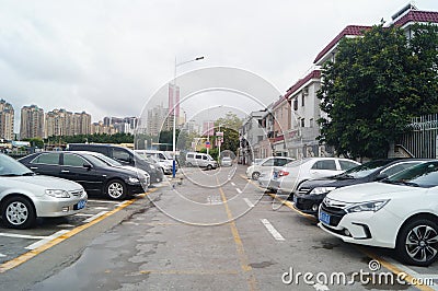 Shenzhen, China: the traffic of the village in the city Editorial Stock Photo