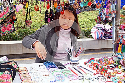 Shenzhen, China: women jewelry Editorial Stock Photo