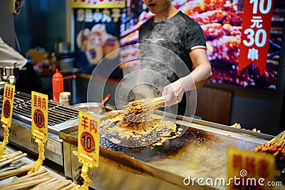 Shenzhen local food stall Editorial Stock Photo
