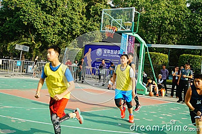 Shenzhen Hongkong youth basketball Carnival activities Editorial Stock Photo